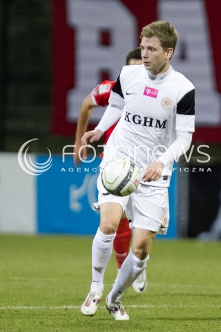  21.03.2014 LODZ PILKA NOZNA POLSKA T-MOBILE EKSTRAKLASA SEZON SEASON 2013/2014 FOOTBALL POLISH  WIDZEW LODZ - ZAGLEBIE LUBINN N/Z JOHAN BERTILSSON SYLWETKA  