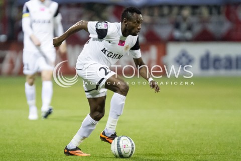  21.03.2014 LODZ PILKA NOZNA POLSKA T-MOBILE EKSTRAKLASA SEZON SEASON 2013/2014 FOOTBALL POLISH  WIDZEW LODZ - ZAGLEBIE LUBINN N/Z DAVID ABWO SYLWETKA  