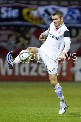  21.03.2014 LODZ PILKA NOZNA POLSKA T-MOBILE EKSTRAKLASA SEZON SEASON 2013/2014 FOOTBALL POLISH  WIDZEW LODZ - ZAGLEBIE LUBINN N/Z BARTOSZ RYMANIAK SYLWETKA  