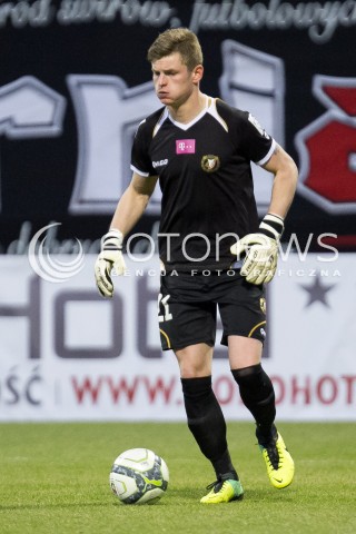 21.03.2014 LODZ PILKA NOZNA POLSKA T-MOBILE EKSTRAKLASA SEZON SEASON 2013/2014 FOOTBALL POLISH  WIDZEW LODZ - ZAGLEBIE LUBINN N/Z PATRYK WOLANSKI SYLWETKA  