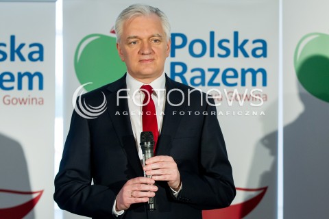  22.03.2014 RZESZOW<br />PREZENTACJA KANDYDATOW POLSKI RAZEM JAROSLAWA GOWINA DO PARLAMENTU EUROPEJSKIEGO NA PODKARPACIU<br />N/Z JAROSLAW GOWIN<br /> 