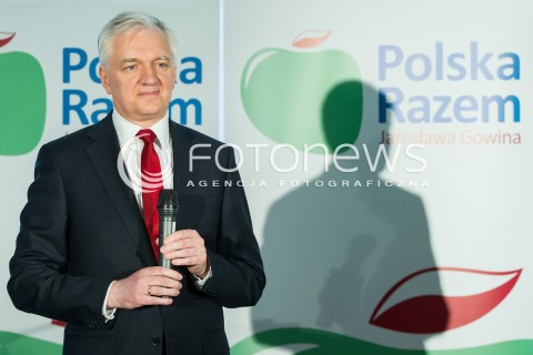  22.03.2014 RZESZOW<br />PREZENTACJA KANDYDATOW POLSKI RAZEM JAROSLAWA GOWINA DO PARLAMENTU EUROPEJSKIEGO NA PODKARPACIU<br />N/Z JAROSLAW GOWIN<br /> 