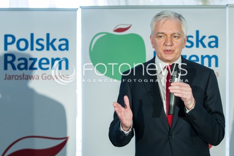  22.03.2014 RZESZOW<br />PREZENTACJA KANDYDATOW POLSKI RAZEM JAROSLAWA GOWINA DO PARLAMENTU EUROPEJSKIEGO NA PODKARPACIU<br />N/Z JAROSLAW GOWIN<br /> 