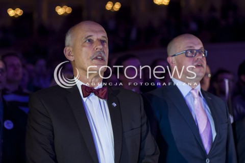  23.03.2014 WARSZAWA WIELKI KONGRES NOWEJ PRAWICY W WARSZAWIE N/Z PREZES KNP JANUSZ KORWIN MIKKE  