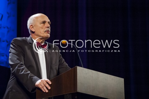  23.03.2014 WARSZAWA WIELKI KONGRES NOWEJ PRAWICY W WARSZAWIE N/Z PREZES KNP JANUSZ KORWIN MIKKE  