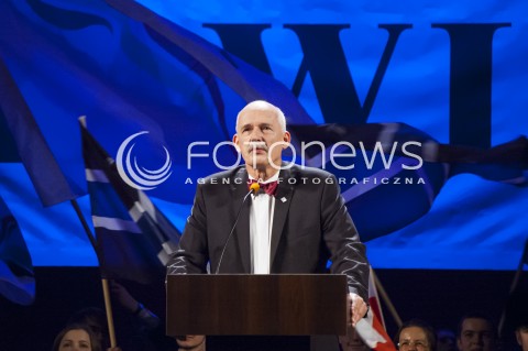  23.03.2014 WARSZAWA WIELKI KONGRES NOWEJ PRAWICY W WARSZAWIE N/Z PREZES KNP JANUSZ KORWIN MIKKE  