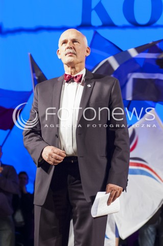  23.03.2014 WARSZAWA WIELKI KONGRES NOWEJ PRAWICY W WARSZAWIE N/Z PREZES KNP JANUSZ KORWIN MIKKE  