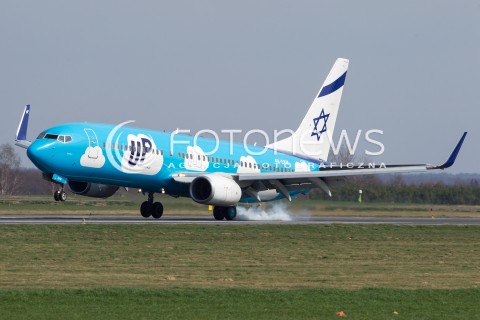  23.03.2014 JASIONKA<br />LOTNISKO RZESZOW JASIONKA<br />PORT LOTNICZY RZESZOW JASIONKA <br />N/Z SAMOLOT BOEING 737 IZRAELSKICH LINII LOTNICZYCH UP AIRLINES EL AL REJESTRACJA 4X-EKM<br /> 