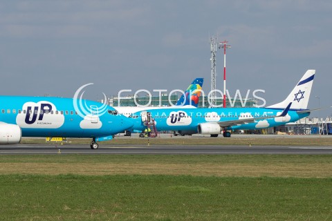  23.03.2014 JASIONKA<br />LOTNISKO RZESZOW JASIONKA<br />PORT LOTNICZY RZESZOW JASIONKA <br />N/Z SAMOLOT BOEING 737 IZRAELSKICH LINII LOTNICZYCH UP AIRLINES EL AL REJESTRACJA 4X-EKM<br /> 