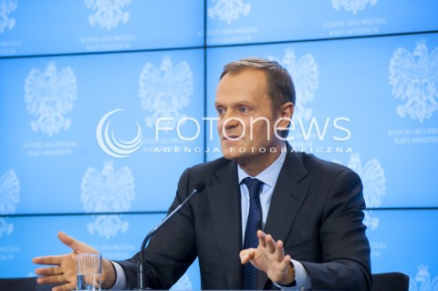  25.03.2014 WARSZAWA KONFERENCJA PREMIERA RP DONALDA TUSKA I MINISTRA PRACY I POLITYKI SPOLECZNEJ WLADYSLAWA KOSINIAKA KAMYSZA N/Z PREMIER RP DONALD TUSK  