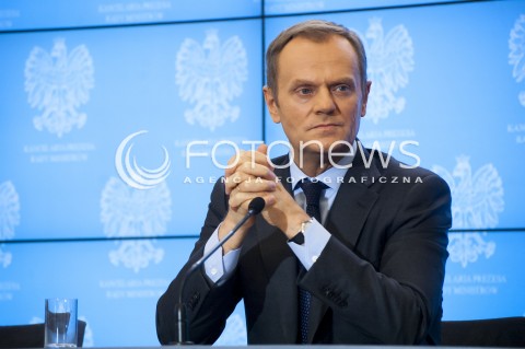  25.03.2014 WARSZAWA KONFERENCJA PREMIERA RP DONALDA TUSKA I MINISTRA PRACY I POLITYKI SPOLECZNEJ WLADYSLAWA KOSINIAKA KAMYSZA N/Z PREMIER RP DONALD TUSK  