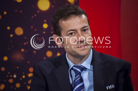  26.03.2014 WARSZAWA KONFERENCJA PRASOWA Z OKAZJI PRZYBYCIA PUCHARU MISTRZOSTW SWIATA W PILCE NOZNEJ DO WARSZAWY N/Z PRZEDSTAWICIEL FIFA  
