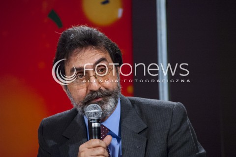  26.03.2014 WARSZAWA KONFERENCJA PRASOWA Z OKAZJI PRZYBYCIA PUCHARU MISTRZOSTW SWIATA W PILCE NOZNEJ DO WARSZAWY N/Z AMBASADOR BRAZYLII W POLSCE JORGE GERALDO KADRI  