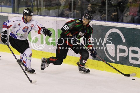  28.03.2014 SANOK HOKEJ NA LODZIE<br />PLH SEZON 2013 / 2014 - MECZ O 1. MIEJSCE FINAL<br />MECZ CIARKO PBS BANK SANOK - GKS TYCHY<br />N/Z MIKE BAYRACK JAKUB WITECKI <br /> 