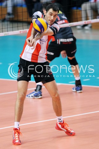  29.03.2014 RZESZOW <br />SIATKOWKA 2013/2014 MEN VOLLEYBALL POLAND  SEASON 2013/2014 <br />SPARING MECZ ASSECO RESOVIA I - ASSECO RESOVIA II<br />N/Z GRZEGORZ KOSOK SYLWETKA <br /> 