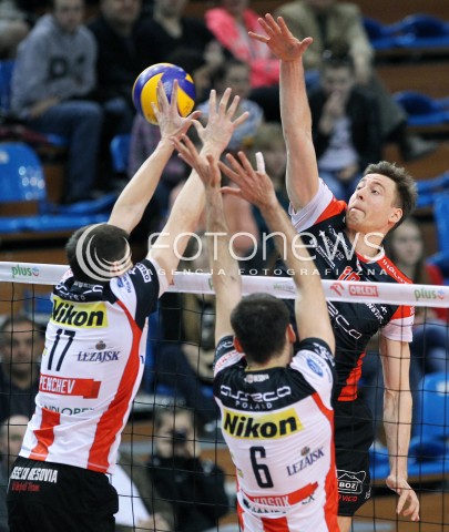  29.03.2014 RZESZOW <br />SIATKOWKA 2013/2014 MEN VOLLEYBALL POLAND  SEASON 2013/2014 <br />SPARING MECZ ASSECO RESOVIA I - ASSECO RESOVIA II<br />N/Z JOCHEN SCHOPS NIKOLAY PENCHEV PENCZEV GRZEGORZ KOSOK <br /> 