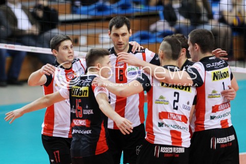  29.03.2014 RZESZOW <br />SIATKOWKA 2013/2014 MEN VOLLEYBALL POLAND  SEASON 2013/2014 <br />SPARING MECZ ASSECO RESOVIA I - ASSECO RESOVIA II<br />N/Z NIKOLAY PENCHEV PENCZEV GRZEGORZ KOSOK RADOSC EMOCJE <br /> 