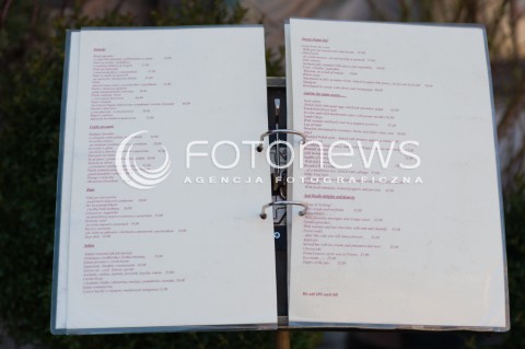  02.04.2014 WARSZAWA<br />ZDJECIE ILUSTRACYJNE<br />RESTAURACJA U FUKIERA MAGDY GESSLER<br />N/Z MANU RESTAURACJI U FUKIERA<br />FOTT KONRAD KOCZYWAS / FOTONEWS 