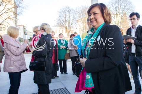  04.04.2014 RZESZOW<br />V KONFERENCJA KOBIETA AKTYWNA Z UDZIALEM MALZONKI PREZYDENTA RP ANNY KOMOROWSKIEJ<br />N/Z ANNA KOMOROWSKA<br /> 