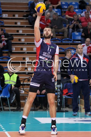  04.04.2014 RZESZOW <br />SIATKOWKA PLUS LIGA 2013/2014 MEN VOLLEYBALL POLAND POLISH PLUSLIGA LEAGUE SEASON 2013/2014 RUNDA PLAY-OFF POLFINAL SEMIFINAL<br />MECZ ASSECO RESOVIA - ZAKSA KEDZIERZYN KOZLE<br />N/Z MARCIN MOZDZONEK SYLWETKA<br /> 