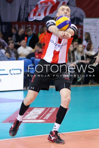 04.04.2014 RZESZOW <br />SIATKOWKA PLUS LIGA 2013/2014 MEN VOLLEYBALL POLAND POLISH PLUSLIGA LEAGUE SEASON 2013/2014 RUNDA PLAY-OFF POLFINAL SEMIFINAL<br />MECZ ASSECO RESOVIA - ZAKSA KEDZIERZYN KOZLE<br />N/Z LUKASZ PERLOWSKI SYLWETKA <br /> 