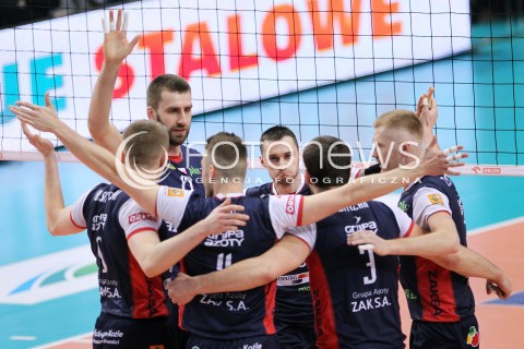  04.04.2014 RZESZOW <br />SIATKOWKA PLUS LIGA 2013/2014 MEN VOLLEYBALL POLAND POLISH PLUSLIGA LEAGUE SEASON 2013/2014 RUNDA PLAY-OFF POLFINAL SEMIFINAL<br />MECZ ASSECO RESOVIA - ZAKSA KEDZIERZYN KOZLE<br />N/Z MARCIN MOZDZONEK MICHAL RUCIAK PAWEL ZAGUMNY RADOSC EMOCJE <br /> 