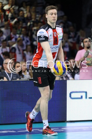  04.04.2014 RZESZOW <br />SIATKOWKA PLUS LIGA 2013/2014 MEN VOLLEYBALL POLAND POLISH PLUSLIGA LEAGUE SEASON 2013/2014 RUNDA PLAY-OFF POLFINAL SEMIFINAL<br />MECZ ASSECO RESOVIA - ZAKSA KEDZIERZYN KOZLE<br />N/Z JOCHEN SCHOPS SYLWETKA <br /> 