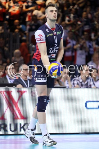  04.04.2014 RZESZOW <br />SIATKOWKA PLUS LIGA 2013/2014 MEN VOLLEYBALL POLAND POLISH PLUSLIGA LEAGUE SEASON 2013/2014 RUNDA PLAY-OFF POLFINAL SEMIFINAL<br />MECZ ASSECO RESOVIA - ZAKSA KEDZIERZYN KOZLE<br />N/Z DICK KOOY SYLWETKA <br /> 