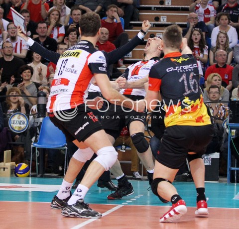  04.04.2014 RZESZOW <br />SIATKOWKA PLUS LIGA 2013/2014 MEN VOLLEYBALL POLAND POLISH PLUSLIGA LEAGUE SEASON 2013/2014 RUNDA PLAY-OFF POLFINAL SEMIFINAL<br />MECZ ASSECO RESOVIA - ZAKSA KEDZIERZYN KOZLE<br />N/Z OLIEG ACHREM ALEH AKHREM RADOSC EMOCJE <br /> 