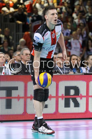  04.04.2014 RZESZOW <br />SIATKOWKA PLUS LIGA 2013/2014 MEN VOLLEYBALL POLAND POLISH PLUSLIGA LEAGUE SEASON 2013/2014 RUNDA PLAY-OFF POLFINAL SEMIFINAL<br />MECZ ASSECO RESOVIA - ZAKSA KEDZIERZYN KOZLE<br />N/Z ALEH ACHREM OLIEG AKHREM SYLWETKA <br /> 