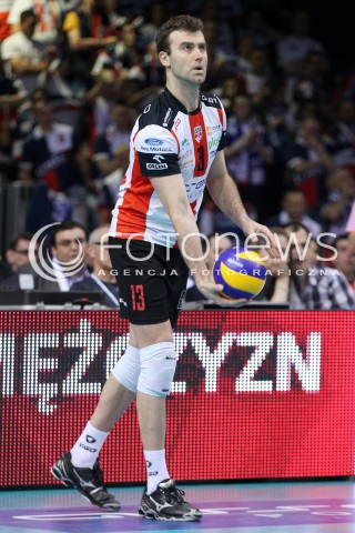  04.04.2014 RZESZOW <br />SIATKOWKA PLUS LIGA 2013/2014 MEN VOLLEYBALL POLAND POLISH PLUSLIGA LEAGUE SEASON 2013/2014 RUNDA PLAY-OFF POLFINAL SEMIFINAL<br />MECZ ASSECO RESOVIA - ZAKSA KEDZIERZYN KOZLE<br />N/Z PETER VERES SYLWETKA <br /> 