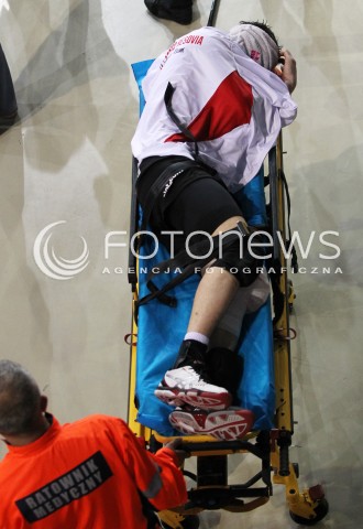  04.04.2014 RZESZOW <br />SIATKOWKA PLUS LIGA 2013/2014 MEN VOLLEYBALL POLAND POLISH PLUSLIGA LEAGUE SEASON 2013/2014 RUNDA PLAY-OFF POLFINAL SEMIFINAL<br />MECZ ASSECO RESOVIA - ZAKSA KEDZIERZYN KOZLE<br />N/Z OLIEG ACHREM ALEH AKHREM BOL URAZ KONTUZJA EMOCJE<br /> 