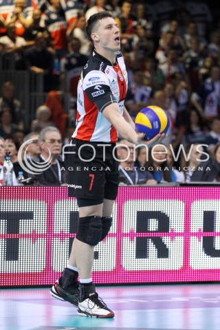  04.04.2014 RZESZOW <br />SIATKOWKA PLUS LIGA 2013/2014 MEN VOLLEYBALL POLAND POLISH PLUSLIGA LEAGUE SEASON 2013/2014 RUNDA PLAY-OFF POLFINAL SEMIFINAL<br />MECZ ASSECO RESOVIA - ZAKSA KEDZIERZYN KOZLE<br />N/Z ALEH ACHREM OLIEG AKHREM SYLWETKA <br /> 