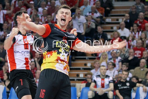  04.04.2014 RZESZOW <br />SIATKOWKA PLUS LIGA 2013/2014 MEN VOLLEYBALL POLAND POLISH PLUSLIGA LEAGUE SEASON 2013/2014 RUNDA PLAY-OFF POLFINAL SEMIFINAL<br />MECZ ASSECO RESOVIA - ZAKSA KEDZIERZYN KOZLE<br />N/Z KRZYSZTOF IGNACZAK RADOSC EMOCJE <br /> 