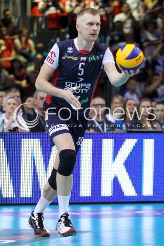  04.04.2014 RZESZOW <br />SIATKOWKA PLUS LIGA 2013/2014 MEN VOLLEYBALL POLAND POLISH PLUSLIGA LEAGUE SEASON 2013/2014 RUNDA PLAY-OFF POLFINAL SEMIFINAL<br />MECZ ASSECO RESOVIA - ZAKSA KEDZIERZYN KOZLE<br />N/Z PAWEL ZAGUMNY SYLWETKA <br /> 