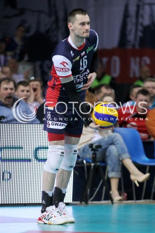  04.04.2014 RZESZOW <br />SIATKOWKA PLUS LIGA 2013/2014 MEN VOLLEYBALL POLAND POLISH PLUSLIGA LEAGUE SEASON 2013/2014 RUNDA PLAY-OFF POLFINAL SEMIFINAL<br />MECZ ASSECO RESOVIA - ZAKSA KEDZIERZYN KOZLE<br />N/Z MICHAL RUCIAK SYLWETKA <br /> 