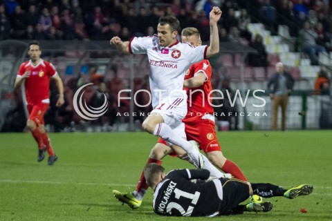  05.04.2014 LODZ PILKA NOZNA POLSKA T-MOBILE EKSTRAKLASA SEZON SEASON 2013/2014 FOOTBALL POLISH  WIDZEW LODZ - WISLA KRAKOW N/Z PAWEL BROZEK  