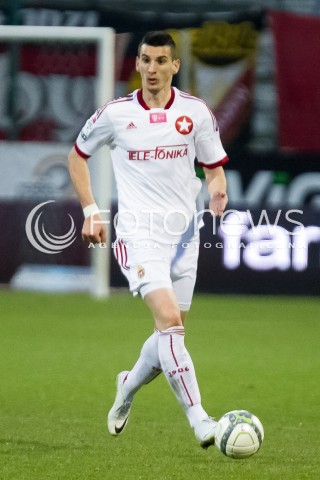  05.04.2014 LODZ PILKA NOZNA POLSKA T-MOBILE EKSTRAKLASA SEZON SEASON 2013/2014 FOOTBALL POLISH  WIDZEW LODZ - WISLA KRAKOW N/Z GORDAN BUNOZA SYLWETKA  