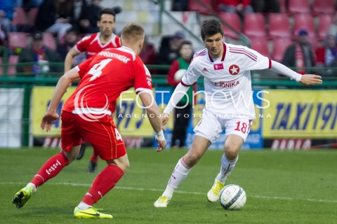  05.04.2014 LODZ PILKA NOZNA POLSKA T-MOBILE EKSTRAKLASA SEZON SEASON 2013/2014 FOOTBALL POLISH  WIDZEW LODZ - WISLA KRAKOW N/Z SEMIR STILIC  