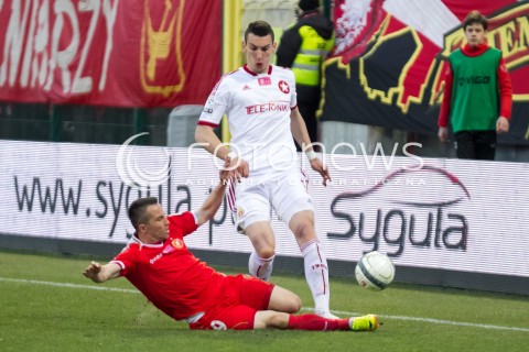  05.04.2014 LODZ PILKA NOZNA POLSKA T-MOBILE EKSTRAKLASA SEZON SEASON 2013/2014 FOOTBALL POLISH  WIDZEW LODZ - WISLA KRAKOW N/Z  GORDAN BUNOZA 