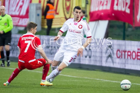  05.04.2014 LODZ PILKA NOZNA POLSKA T-MOBILE EKSTRAKLASA SEZON SEASON 2013/2014 FOOTBALL POLISH  WIDZEW LODZ - WISLA KRAKOW N/Z  GORDAN BUNOZA  