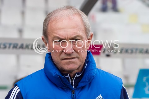  05.04.2014 LODZ PILKA NOZNA POLSKA T-MOBILE EKSTRAKLASA SEZON SEASON 2013/2014 FOOTBALL POLISH  WIDZEW LODZ - WISLA KRAKOW N/Z FRANCISZEK SMUDA SYLWETKA  