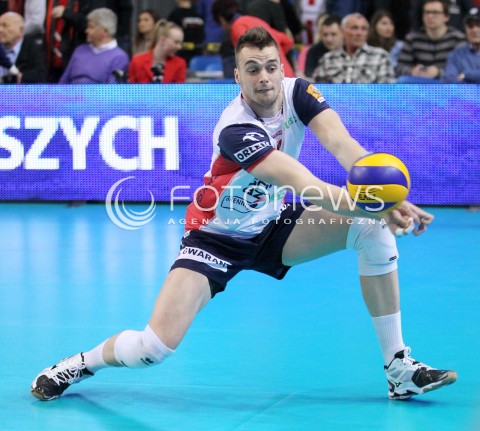  05.04.2014 RZESZOW <br />SIATKOWKA PLUS LIGA 2013/2014 MEN VOLLEYBALL POLAND POLISH PLUSLIGA LEAGUE SEASON 2013/2014 RUNDA PLAY-OFF POLFINAL SEMIFINAL<br />MECZ ASSECO RESOVIA - ZAKSA KEDZIERZYN KOZLE<br />N/Z DICK KOOY SYLWETKA <br /> 