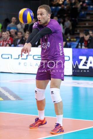  05.04.2014 RZESZOW <br />SIATKOWKA PLUS LIGA 2013/2014 MEN VOLLEYBALL POLAND POLISH PLUSLIGA LEAGUE SEASON 2013/2014 RUNDA PLAY-OFF POLFINAL SEMIFINAL<br />MECZ ASSECO RESOVIA - ZAKSA KEDZIERZYN KOZLE<br />N/Z PIOTR GACEK SYLWETKA <br /> 