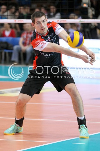  05.04.2014 RZESZOW <br />SIATKOWKA PLUS LIGA 2013/2014 MEN VOLLEYBALL POLAND POLISH PLUSLIGA LEAGUE SEASON 2013/2014 RUNDA PLAY-OFF POLFINAL SEMIFINAL<br />MECZ ASSECO RESOVIA - ZAKSA KEDZIERZYN KOZLE<br />N/Z DAWID KONARSKI SYLWETKA <br /> 