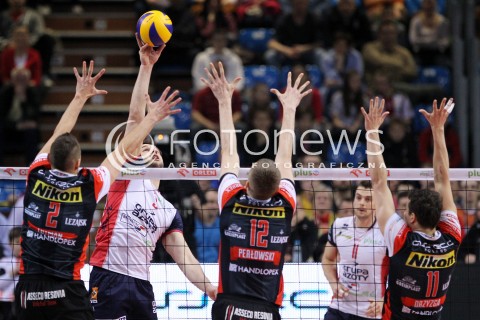  05.04.2014 RZESZOW <br />SIATKOWKA PLUS LIGA 2013/2014 MEN VOLLEYBALL POLAND POLISH PLUSLIGA LEAGUE SEASON 2013/2014 RUNDA PLAY-OFF POLFINAL SEMIFINAL<br />MECZ ASSECO RESOVIA - ZAKSA KEDZIERZYN KOZLE<br />N/Z DOMINIK WITCZAK <br /> 