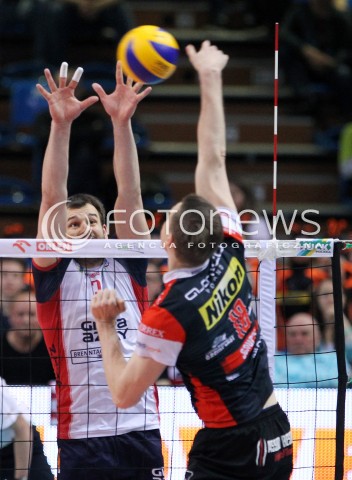 05.04.2014 RZESZOW <br />SIATKOWKA PLUS LIGA 2013/2014 MEN VOLLEYBALL POLAND POLISH PLUSLIGA LEAGUE SEASON 2013/2014 RUNDA PLAY-OFF POLFINAL SEMIFINAL<br />MECZ ASSECO RESOVIA - ZAKSA KEDZIERZYN KOZLE<br />N/Z DOMINIK WITCZAK <br /> 