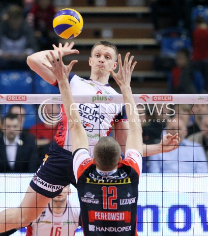 05.04.2014 RZESZOW <br />SIATKOWKA PLUS LIGA 2013/2014 MEN VOLLEYBALL POLAND POLISH PLUSLIGA LEAGUE SEASON 2013/2014 RUNDA PLAY-OFF POLFINAL SEMIFINAL<br />MECZ ASSECO RESOVIA - ZAKSA KEDZIERZYN KOZLE<br />N/Z LUKASZ WISNIEWSKI <br /> 