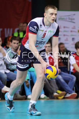  05.04.2014 RZESZOW <br />SIATKOWKA PLUS LIGA 2013/2014 MEN VOLLEYBALL POLAND POLISH PLUSLIGA LEAGUE SEASON 2013/2014 RUNDA PLAY-OFF POLFINAL SEMIFINAL<br />MECZ ASSECO RESOVIA - ZAKSA KEDZIERZYN KOZLE<br />N/Z LUKASZ WISNIEWSKI SYLWETKA <br /> 