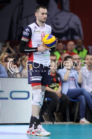  05.04.2014 RZESZOW <br />SIATKOWKA PLUS LIGA 2013/2014 MEN VOLLEYBALL POLAND POLISH PLUSLIGA LEAGUE SEASON 2013/2014 RUNDA PLAY-OFF POLFINAL SEMIFINAL<br />MECZ ASSECO RESOVIA - ZAKSA KEDZIERZYN KOZLE<br />N/Z MICHAL RUCIAK SYLWETKA <br /> 